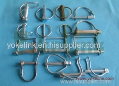 Round handle zinc clear wire lock pin carbon steel