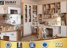 White Flexible Bookshelf Modern Home Office Bookcases Wall Mounted