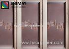 Standard Soft Leather Wooden Sliding Wardrobe Doors Easy Assembly