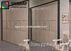 Fashion Bamboo Wardrobe Sliding Door / Aluminum Replacement Wardrobe Doors