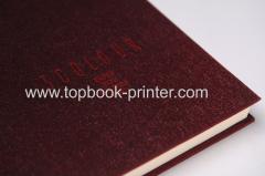 custom linen cloth debossed cover hardbound or hardcover book