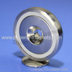 D48mm M8 countersunk magnet rare earth magnets for iron stick mounted magnete with ss304 coating