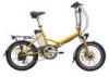 Small folding electric bike yellow color , fold up electric bicycle with 3 level PAS speed