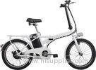 Carbon Steel Frame White Color Folding Electric Bike / Pedelec 36V / 8Ah