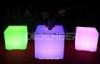 Waterproof Outdoor illuminated cube , Glow led cube stool for enjoy and relax