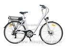 Custom comfortable 28 inch 250W City E Bike 700C black or silver color