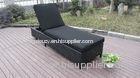 Multifunction Rattan Sun Lounger , Resin Wicker Lounge Chair