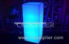Square Rechargeable Led Cocktail Table Led Pedestal Table CE ROHS Approved