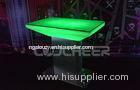 Green Color Home High Bar Led Cocktail Table With Metal Legs , PE Plastic