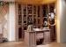 Melamine Home Office Bookshelves Dark Wood Bookcase with study table