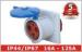 CEE Flanged Socket Industrial Electrical Sockets And Plugs , Flush Mounted