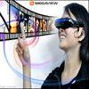 MP4 Audio Mobile Theatre Virtual AV Video Glasses , 35 Degree Viewing Angle