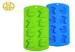 Custom green color Silicone Ice Cube Trays , Rectangle silicone ice tray molds