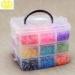 DIY Bracelet Making Rainbow Loom Elastic Bands 1300g/box PP Box