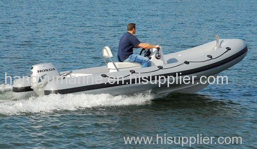 Hypalon Rigid Hull Fiberglass Inflatable Boat / Inflatable Boats China / Inflatable Rescue Boat For Sale