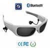 White Round Frame Wireless Video Recorder Glasses For Security , Sport , Driver