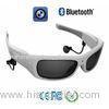 White Round Frame Wireless Video Recorder Glasses For Security , Sport , Driver