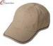 Khaki Navy Piping Decoration Embroidered Baseball Caps with Velcro Strap Closure