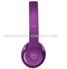 Beats Solo2 Wired HD High Definition On-Ear Headphones Royal Edition Imperial Violet with Mic Remote