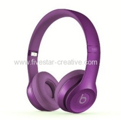 Beats Solo2 Wired HD High Definition On-Ear Headphones Royal Edition Imperial Violet with Mic Remote