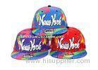 6 Panel Screen Printed Hip Hop Baseball Caps With 3D Embroidery New York