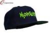 Navy Halloween Monster Embroidered Snapback Cap with Adjustable Plastic Closure