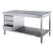 Sliver 201 / 202 / 304 Stainless Steel Kitchen Work Table With 3 Drawer