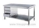 freestanding Commercial Stainless Steel Kitchen Work Table With 3 Drawers