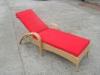 Resin Wicker Chaise Lounge , Foldable Cane Beach Lounge Chair