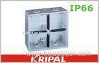 Grey Small IP66 Outdoor Junction Box / Plastic Electrical Junction Box