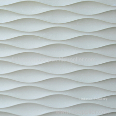 3D wavy stone wall tile pattern