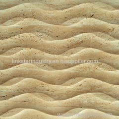 Natural 3d travertine wall art feature tile