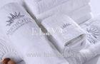 Jacquard Logo Soft Luxury Hotel Bath Towels Sets , Cotton Large Hotel Bath Towel