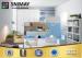 Simple European MDF Mini White Wooden Bunk Beds Kids Room Furniture