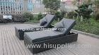 Contemporary Rattan Sun Lounger , Outdoor Beach Lounge Chair Set