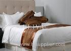 Modern Embroidery Double Size Brilliant Hotel Bed Linen with 100% Cotton Yarn