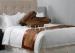 Modern Embroidery Double Size Brilliant Hotel Bed Linen with 100% Cotton Yarn