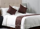 Queen Size 3cm Stripe Jacquard Luxury Hotel Bed Linen For Sheraton Soft and Comfortable