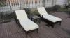 Comfortable Luxury Rattan Sun Lounger For Swimming Pool / Beach
