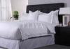 White Luxury Hotel Bed Linens Cotton Sateen Dobby Stripe Sheet Set 200TC - 1000TC