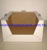 Stackable PDQ Sided Metal Material Floor Display Stand With Hooks , Glossy Lamination Finish