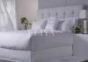 Egyptian Cotton 600TC Hotel Bed Linens / White Solid Hotel Sheet Set Queen Size
