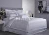 100% Combed Cotton Stripe White Hotel Bed Linens For Medium / Luxury Hotels