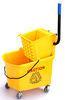 OEM Industrial Mop Wringer Trolley 360 Spin Mops 26L mop buckets with wringers