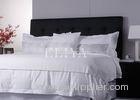 250TC Combed Cotton Striped Luxury Hotel Bedding Sets , Hotel Style Bed Sheet Set