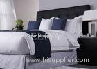 1cm Stripe Soft 220TC Luxury Hotel Bedding Sets with White Cotton Jacquard Fabric