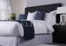1cm Stripe Soft 220TC Luxury Hotel Bedding Sets with White Cotton Jacquard Fabric