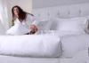White Embroidery Luxury Hotel Bed Linen Europe Style with Bed Sheets , Duvet Covers , Pillowcase