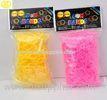 Customized Header Bag Rainbow Loom Rubber Band , Multi Jelly Color Bands