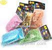 Glitter Color Rainbow Loom Elastic Bands With Printed Header Bag